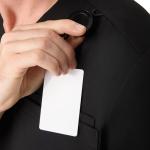 Hanes Healthcare Top, Scrub Shirt for Men, Moisture-Wicking & Odor Control, One Pocket, New Ebony