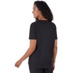 Hanes Women's Healthcare Top, Moisture-Wicking Stretch Scrub Shirts, Ribbed Back Panel, New Ebony, Small