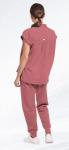 Eadflie Scrubs for Women Set - with Sleeveless Stand-Up Collar Scrub Top & Jogger Scrub Pants, Cool Stretch, Comfortable & Breathable Nurse Uniform, 8-Pocket Design - [Flesh Pink/XL]