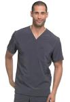 Dickies EDS Essentials Men Scrubs Top V-Neck DK645, L, Pewter