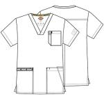 Dickies EDS Essentials Men Scrubs Top V-Neck DK645, L, Pewter