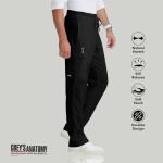 BARCO Grey’s Anatomy Classic Evan Scrub Pant for Men – Black, 5-Pocket Zip-Fly Scrub Bottoms with Natural Stretch, Soil Release Fabric, and Super-Soft Finish – Large, Regular Fit