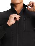 Healing Hands Men's Scrub Jacket 6 Pocket Purple Label Scrubs 5530 Jonathan Zip up Jacket for Men Black L
