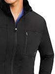 Healing Hands Men's Scrub Jacket 6 Pocket Purple Label Scrubs 5530 Jonathan Zip up Jacket for Men Black L