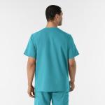 WonderWink Mens Men's V-Neck Top Medical Scrubs Shirt, Teal Blue, Small US