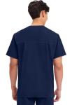 Cherokee Men's V-Neck Top Traditional fit with 4 Pockets, Ultra Soft, Durable, Fade Resistant, 2-Way Stretch Fabric - WW695, M, Navy