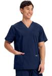 Cherokee Men's V-Neck Top Traditional fit with 4 Pockets, Ultra Soft, Durable, Fade Resistant, 2-Way Stretch Fabric - WW695, M, Navy