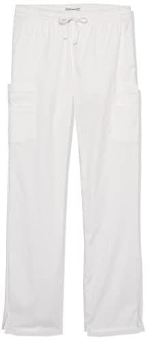 Amazon Essentials Women's Quick-Dry Stretch Scrub Pants (Available in Plus Size), White, Small