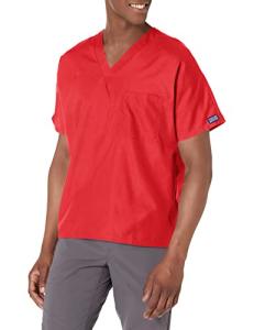 Cherokee Originals Unisex V-Neck Scrubs Shirt, Red, X-Small