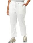 Amazon Essentials Women's Quick-Dry Stretch Scrub Pants (Available in Plus Size), White, Small