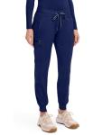 Healing Hands Women's Jogger Scrub Pant 7 Pockets Elastic Drawstring, with Moisture Wicking & 2-Way Stretch Technology - 9244, L, Navy