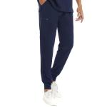 COZYFIT Scrub Pants for Men - Slim Jogger Pants with 5 Pockets, Yoga Waistband, Anti-Wrinkle Scrubs for Men Navy Blue