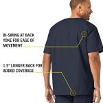 Carhartt Scrubs C15108 Men's Classic Fit Ripstop Bi-Swing Chest Pocket V-Neck Top Large Navy