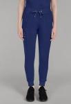 Healing Hands Women's Jogger Scrub Pant 7 Pockets Elastic Drawstring, with Moisture Wicking & 2-Way Stretch Technology - 9244, L, Navy