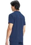 Cherokee Infinity Men's V-Neck Scrub Top with Rib-Knit Neckline, Front Shoulder Yokes, and a Center Back Panel IN700A, M, Navy