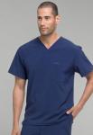 Dickies EDS Essentials Men Scrubs Top Tuckable V-Neck DK635, L, Navy