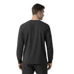 Carhartt Force Cross-Flex Scrubs for Men, Crew Neck Long Sleeve Scrub Top - Black, L