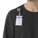 Carhartt Force Cross-Flex Scrubs for Men, Crew Neck Long Sleeve Scrub Top - Black, L
