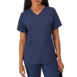 Hanes Women's Scrubs Healthcare Top with V-Neckline, Moisture-Wicking Stretch Scrub Shirts