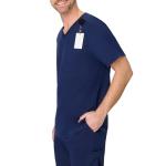 Hanes Men's Scrubs Healthcare Top, Scrub Shirt for Men, Moisture-Wicking & Odor Control, One Pocket