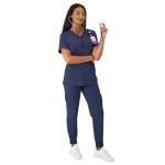 Hanes Women's Scrubs Healthcare Top with V-Neckline, Moisture-Wicking Stretch Scrub Shirts