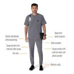 Force Cross-Flex Men's Jogger Scrub Pant Pewter