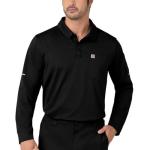Carhartt Scrubs C16129 Men's Rugged Flex® Field & Rescue Heavyweight Long Sleeve Polo Scrub Top Medium Black