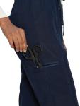 floralhue Scrubs for Women, V-Neck Scrubs Top & Cargo Pants with 12 Pockets, Yoga Waistband, 4 Way Stretch, Navy Blue, S