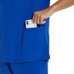 COZYFIT Scrub Top for Men - Stretch V-Neck Scrubs with 3 Pockets, Anti-Wrinkle - Royal Blue, M