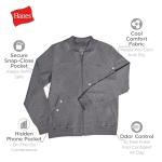 Hanes Women's Scrubs Bomber Jacket, Zip-Up Healthcare Scrub Jacket for Women, Moisture Wicking