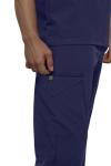 Monarch Uniforms Men's Jogger Scrub Set Tuck-in Scrubs for Men with Jogger Pants and One Pocket Top (Navy Blue,Medium)