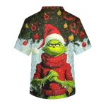Men's Christmas Scrub Tops Plus Size V-Neck Short Sleeve Funny Medical Workwear Uniform with 3 Pocket S-5XL