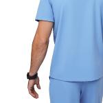 FIGS Leon Three-Pocket Scrub Top for Men - Ceil Blue, M