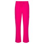 Natural Uniforms Women's Cool Stretch V-Neck Top and Cargo Pant Set (Hot Pink, Small-Petite)