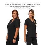 FIGS Catarina One-Pocket Scrub Top for Women — Black, M