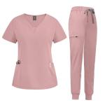 Women's Modern V-Neck Scrub Set with Joggers