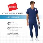 Hanes Men's Scrubs Healthcare Joggers, Scrub Joggers for Men, Moisture-Wicking & Odor Control, Multiple Pockets