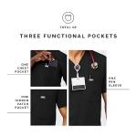 FIGS Leon Three-Pocket Scrub Top for Men - Black, XL