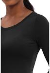 Healing Hands Women's Underscrub Soft Knit Melissa Longsleeve Scrub Tee with Breathable & Easy Care Fabric 5047, S, Black