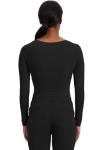 Healing Hands Women's Underscrub Soft Knit Melissa Longsleeve Scrub Tee with Breathable & Easy Care Fabric 5047, S, Black