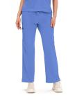 COZYFIT Scrubs for Women - V Neck Top and Bootcut Cargo Straight Pants, Womens Scrub Sets with 12 Pockets, 4 Way Stretch Fabric, Ceil Blue, M