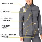 Carhartt Scrubs C81023 Women's Rugged Flex® Modern Fit Bonded Fleece Jacket Small Pewter