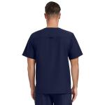 Kitmaz Medium Medical Scrub Tops for me-Soft Stretch V-Neck Top Scrubs with 3 Pockets Navyblue