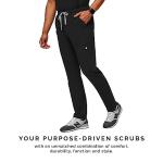 FIGS Cairo Cargo Scrub Pants for Men – Black, M