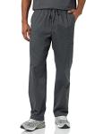 Amazon Essentials Men's Elastic Drawstring Waist Scrub Pant, Charcoal, Small