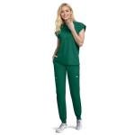 Eipnare Scrubs Set for Women Medical Uniform Nurse Suit, Anti-Wrinkle Scrub Top Jogger Pant&11 Pockets,4 Way Stretch Workwear