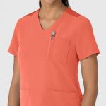 Wink Nova Women's Flex-n-Reach V-Neck Scrub Top - Sugar Coral, L