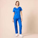 Amazon Essentials Women's Quick-Dry Stretch Scrub Pants (Available in Plus Size), Blue, Medium