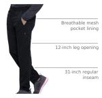 Cherokee Men's Black Jogger Scrub Pants with Pocket