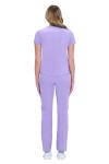 Natural Uniforms Womens 11 Pocket Cool Stretch Cargo Scrub Set (Lavender, Medium)